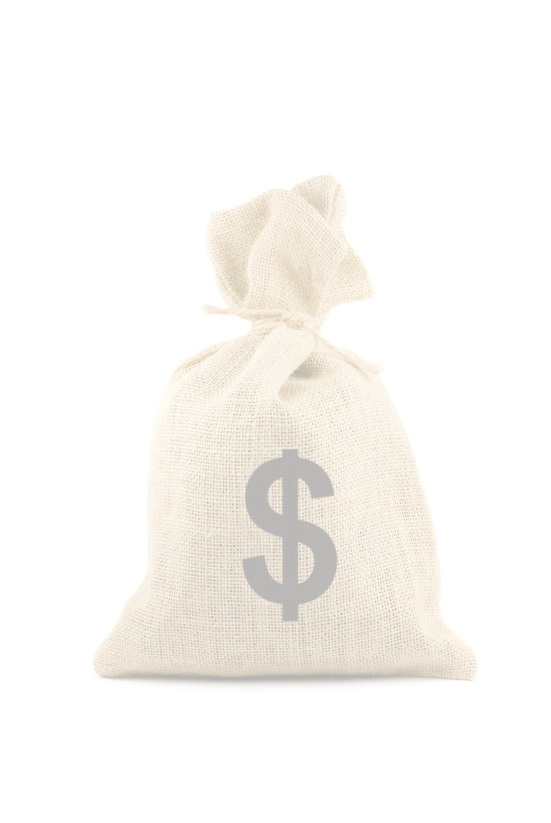 off white money bag